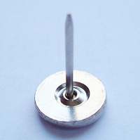 Nickel, flat head swivel pin 1.27x16mm Smooth