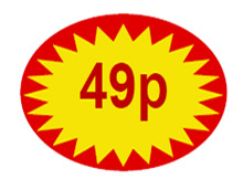 Price Point Promtional - 49p - Label  