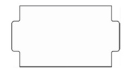 25x14mm Price Labels  - White, Castelladed For NOR 3/9 B Gun  - 45K 