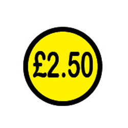 Promotional Label 2.50 Circle 25mm