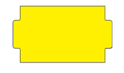 25x14mm SATO Price Labels  - Yellow, Permanent, Castelladed - 45K 